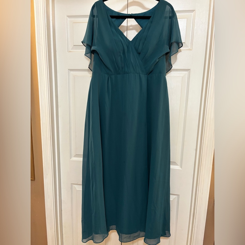 Azazie Deep Teal woman’s Maxi Dress - Picture 2 of 10